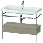 Duravit Waschtischunterschrank c-shaped Set mit Metallkonsole und Schubkasten