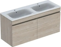 Geberit 501918001, Geberit Renova Plan Doppelm&ouml;belwaschtisch schmaler Rand, Nussbaum