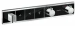 Hansgrohe RainSelect Thermostat Unterputz f&uuml;r 3 Verbraucher Schwarz/Chrom