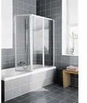 Kermi Duschdesign Badewannenabtrennung Faltwand 3-fl&uuml;gelig auf Badewanne...