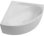 Hoesch Badewanne &bdquo;iSensi&ldquo; Monolith eck 150 &times; 150 cm, mit Sch&uuml;rze in Wei&szlig;