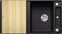 Blanco 525847, BLANCO AXIA III 5 S-F f&uuml;r Unterschrank: 500 mm|Farbe: schwarz|Einbau: