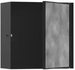 Hansgrohe XtraStoris Rock Wandnische mit befliesbarer T&uuml;r, Mattschwarz, 300 x 300 x