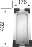 Blanco 514542, Blanco Resteschale aus Edelstahl Gr&ouml;&szlig;e: 42,5 &times; 16,9 cm