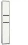 G&auml;ste-WC-Modul asis 150 Unterputz, 964 mm, aluminium / optiwhite Doppelfach mit