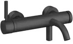 Dornbracht META Wannen-Einhandbatterie, Wandmontage, schwarz matt, Ausladung 202 mm,