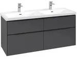 Villeroy & Boch Subway 3.0 Waschbeckenunterschrank C56801, 1272x576x478 mm, Graphite