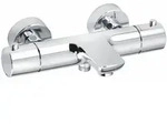 Kludi OBJEKTA Thermostat-Badearmatur, chrom, Wandmontage, DN 15, Keramik-Drehventil,