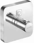 Kludi PUSH UP-Thermostatarm mit Drucktaste f&uuml;r 1 Verbraucher, soft edge chrom,...