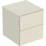 Geberit ONE Seitenschrank mit zwei Schubladen, sandgrau hochgl&auml;nzend, 45 x 49,2 x 47