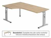 Hammerbacher Serie O ergonomischer Schreibtisch höhenverstellbar / Größe:...