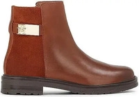 Stiefeletten Tommy Hilfiger Th Logo Leather Mix Chelsea FW0FW08336 Braun Female
