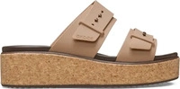 Pantoletten Crocs Brooklyn Cork Buckle 211252 Beige Female