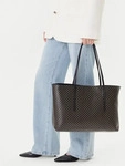 Handtasche Calvin Klein Emblem Aop Tote W/ Pouch LV04F3266G Schwarz Female