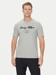 Tommy Hilfiger T-Shirt Script Logo MW0MW33691 Grau Regular Fit Male