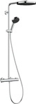 Hansgrohe 24237000, hansgrohe Pulsify S Puro Aufputz-Duschsystem mit Thermostat,