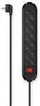 Steckdosenleiste, 6-fach, Schalter, Wandmontage, 3 m, Schwarz (00223038)