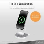 MagFix Pro 2 in 1 Ladestation 15W Grey/White Kabelloses Ladeger&auml;t