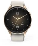 "Smartwatch ""8900"", GPS, AMOLED 1.32"", Telefonfunktion, Alexa, rund, Gold