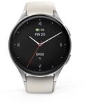 "Smartwatch ""8900"", GPS, AMOLED 1.32"", Telefonfunktion, Alexa, rund, Silber