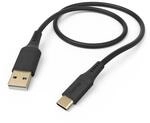 "Ladekabel ""Flexible"", USB-A - USB-C, 1,5 m, Silikon, Schwarz (00201570)"