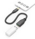 USB-Adapterkabel, OTG, USB-C-Stecker - USB-A-Buchse, 15 cm, Schwarz (00201605)
