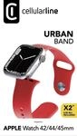 Urban Band f&uuml;r Apple Watch (Serie 1/ 2/ 3) 44/ 45/ 46/ 49mm Silicon Red (61121)