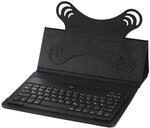 "Bluetooth&reg;-Tastatur mit Tablet-Tasche ""KEY4ALL X3100"", Schwarz, QWERTZ