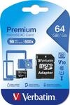 Premium 64GB C10/U1 + Adapter micro SDXC Speicherkarte