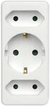 Steckdosenadapter 3-fach, 1x Schutzkontakt, 2x Euro, Wei&szlig; (00223215)