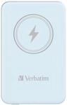 Charge 'n' Go Power Bank 5000 mAh magnetisches kabelloses Laden, Blau