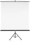 Leinwand mit Stativ, 180 x 180 cm, 2in1, mobiles Set, Teleskoprohr, Wei&szlig; (00021573)