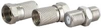 F-Stecker 3-er Set (&Oslash; 7 mm) KVBS70 - 1 F-Verbinder + 2 F-Stecker
