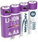 Li-Ion Akkus Mignon AA Typ 2000 (min. 1800 mAh) 4er Karton