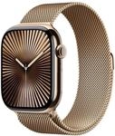 Watch Series 10 GPS + Cellular, 46 mm Titangeh&auml;use Gold, mit Milanese Armband...