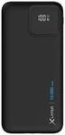 Powerbank, 10.000 mAh, mit USB-C- und Lightning-Kabeln, PD 20W, Schwarz