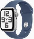 Watch SE GPS, 44 mm Aluminiumgeh&auml;use Silber, Sportarmband Denim - M/L