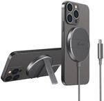 MagFix Pro Wireless Charging Stand magnetisch 15W Space Grey Kabelloses Ladeger&auml;t