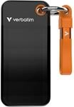 Pocket SSD 2 TB, Schl&uuml;sselanh&auml;nger mit Kabelbefestigung, Schwarz/Orange