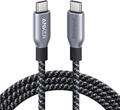 Prime USB-C auf USB-C Kabel (180cm, 240W, Upcycled-Flechtgewebe), Schwarz