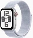 Watch SE GPS + Cellular, 44 mm Aluminiumgeh&auml;use Silber, Sport Loop Blaue Wolke