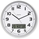 DCF-Funkwanduhr "Moorea" mit Datums- und Temperaturanzeige, Ø 30 cm, Silber DCF-Funkwanduhr "Moorea" mit Datums- und Temperaturanzeige, Ø 30 cm, Silber