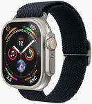 Watch Strap - Woven Loop - Armband f&uuml;r Apple Watch 40 / 41 / 42 mm, Navy Armband