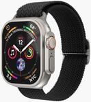 Watch Strap - Woven Loop - Armband f&uuml;r Apple Watch 44 / 45 / 46 / 49 mm, Black