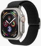 Watch Strap - Woven Loop - Armband f&uuml;r Apple Watch 40 / 41 / 42 mm, Black Armband