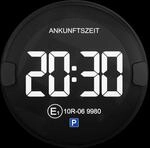 P-DISC NO2 mit dunklem Display Schwarz Elektronische Parkscheibe