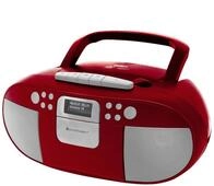 SCD7800 Rot Radiorekorder mit CD-Spieler und Kassettendeck
