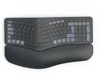 "Multi-Device-Tastatur ""WK-900 Ergo"", kabellos, geteilt, LED, SW, QWERTZ DE