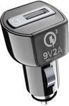 Autoladeger&auml;t Qualcomm 3.0 USB Car Charger Kit mit USB-Type-C Kabel, 18W (60067)