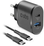 Wall Charger Kit 18W, 2,1A, Schnellladeger&auml;t mit USB-C Kabel, USB-C auf USB-C,
